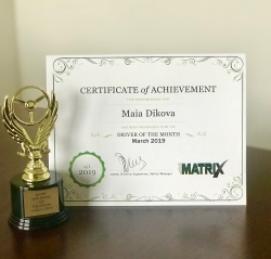 Winner of July 2019 Safe Driver Competition